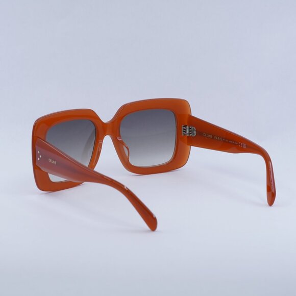 ?️ New Celine CL40263I 42F Sunglasses - Shiny Orange Frame, Brown Lenses main image 10